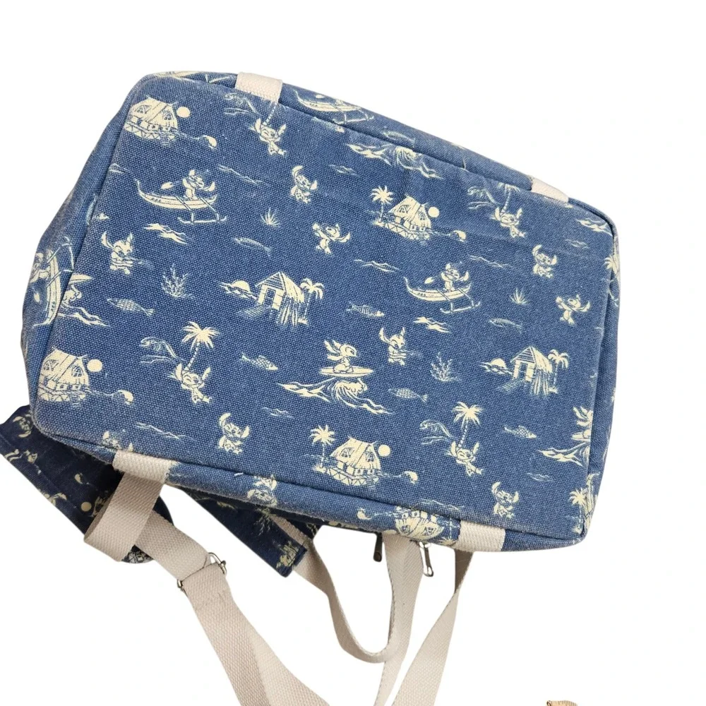 Disney Stitch Lilo & Stitch Hawaiian‎ Print Insulated Lunch Bag Tote Cooler